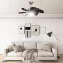 loftventilator med lampe 76 cm mørkebrun
