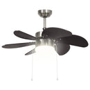 loftventilator med lampe 76 cm mørkebrun