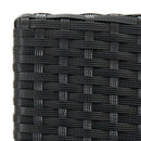 barstole til haven med hynder 2 stk. polyrattan sort