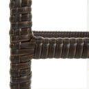barstole med hynder 2 stk. polyrattan brun