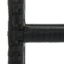 barstole med hynder 2 stk. polyrattan sort