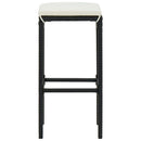 barstole med hynder 3 stk. polyrattan sort