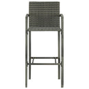 barstole 4 stk. polyrattan grå