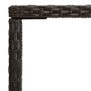 barbord til haven 70x70x110 cm polyrattan og glas brun
