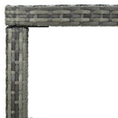 barbord til haven 130x60x110 cm polyrattan og glas grå