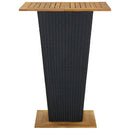 barbord 80x80x110 cm polyrattan og massivt akacietræ sort