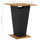 barbord 80x80x110 cm polyrattan og massivt akacietræ sort