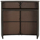 barbord til haven 120x55x110 cm polyrattan brun