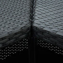 hjørnebarbord 100x50x105 cm polyrattan sort