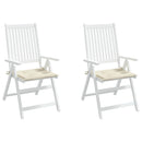 hynder til havestol 2 stk. 40x40x4 cm oxfordstof cremefarvet