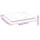 hynder til havestol 2 stk. 40x40x4 cm oxfordstof cremefarvet