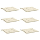 hynder til havestol 6 stk. 40x40x4 cm oxfordstof cremefarvet