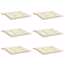 hynder til havestol 6 stk. 40x40x3 cm oxfordstof cremefarvet