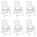 hynder til havestol 6 stk. 40x40x4 cm oxfordstof cremefarvet