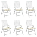 hynder til havestol 6 stk. 40x40x3 cm oxfordstof cremefarvet
