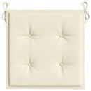 hynder til havestol 6 stk. 40x40x3 cm oxfordstof cremefarvet