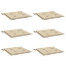 hynder til havestol 6 stk. 40x40x3 cm oxfordstof beige