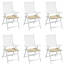 hynder til havestol 6 stk. 40x40x3 cm oxfordstof beige