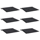 hynder til havestol 6 stk. 40x40x3 cm oxfordstof sort