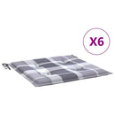 hynder til havestol 6 stk. 40x40x3 cm oxfordstof gråternet