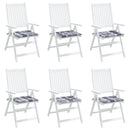 hynder til havestol 6 stk. 40x40x3 cm oxfordstof gråternet