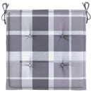 hynder til havestol 6 stk. 40x40x3 cm oxfordstof gråternet