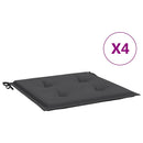 hynder til havestol 4 stk. 50x50x3 cm oxfordstof antracitgrå