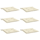 hynder til havestol 6 stk. 50x50x3 cm oxfordstof cremefarvet