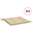 hynder til havestol 4 stk. 50x50x3 cm oxfordstof beige