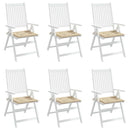 hynder til havestol 6 stk. 50x50x3 cm oxfordstof beige