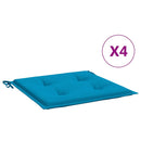 hynder til havestol 4 stk. 50x50x3 cm oxfordstof blå