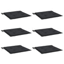 hynder til havestol 6 stk. 50x50x3 cm oxfordstof sort