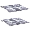 hynder til havestol 2 stk. 50x50x3 cm oxfordstof gråternet