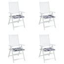 hynder til havestol 4 stk. 50x50x3 cm oxfordstof gråternet