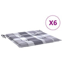 hynder til havestol 6 stk. 50x50x3 cm oxfordstof gråternet