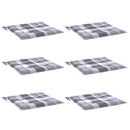 hynder til havestol 6 stk. 50x50x3 cm oxfordstof gråternet