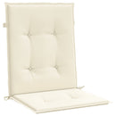 stolehynde m. lav ryg 6 stk. 100x50x3 cm oxfordstof cremefarvet
