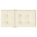 stolehynde m. lav ryg 6 stk. 100x50x3 cm oxfordstof cremefarvet