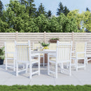 stolehynde m. lav ryg 6 stk. 100x50x3 cm oxfordstof cremefarvet