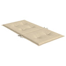 stolehynde m. lav ryg 6 stk. 100x50x3 cm oxfordstof beige