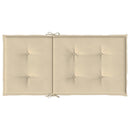 stolehynde m. lav ryg 6 stk. 100x50x3 cm oxfordstof beige