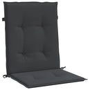 stolehynde m. lav ryg 6 stk. 100x50x3 cm oxfordstof sort