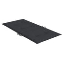 stolehynde m. lav ryg 6 stk. 100x50x3 cm oxfordstof sort