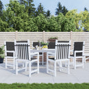 stolehynde m. lav ryg 6 stk. 100x50x3 cm oxfordstof sort