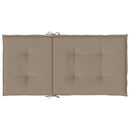 stolehynde m. lav ryg 6 stk. 100x50x3 cm oxfordstof gråbrun
