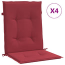 Have stol puder 4 stk. Oxford stof Vinrød 100 x 50 x 3 cm
