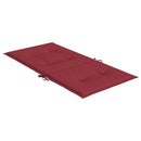 Have stol puder 4 stk. Oxford stof Vinrød 100 x 50 x 3 cm