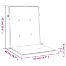 Have stol puder 4 stk. Oxford stof Vinrød 100 x 50 x 3 cm
