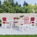 Have stol puder 4 stk. Oxford stof Vinrød 100 x 50 x 3 cm