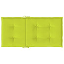 stolehynde m. lav ryg 4 stk. 100x50x3 cm oxfordstof lysegrøn